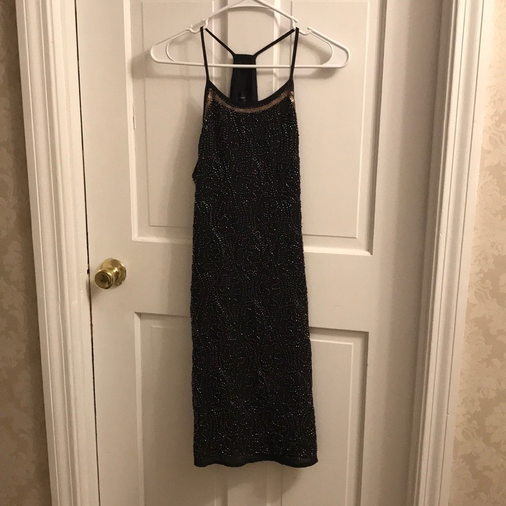 Beautiful detailed sequence black dress!